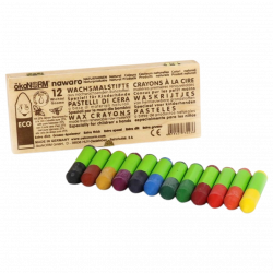 Wachskreide nawaro, Holzbox FSC-zertifiziert - 12 Farben