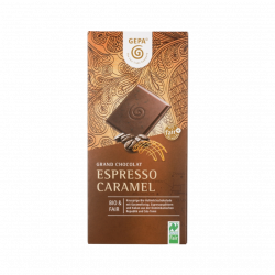 Espresso Caramel Schokolade 38%, 100g