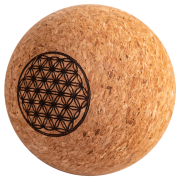 Faszienball aus Kork, klein mit Blume des Lebens, 6,5cm