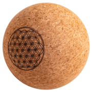 Faszienball aus Kork mit Blume des Lebens, groß, 10cm