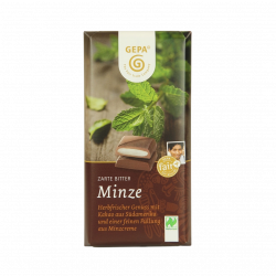 Zartbitter Minze Schokolade, 100g