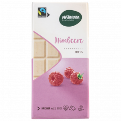 Bio Himbeere weiße Schokolade