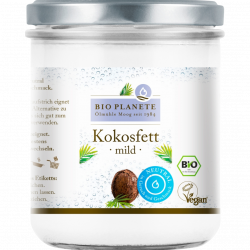 Bio Kokosfett, mild gedämpft