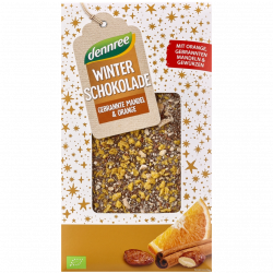 Winterschokolade gebrannte Mandel-Orange