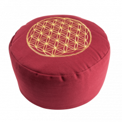 Blume des Lebens Meditationskissen rot