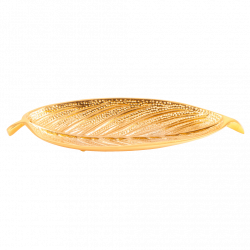 Räucherstäbchenhalter Blatt, gold