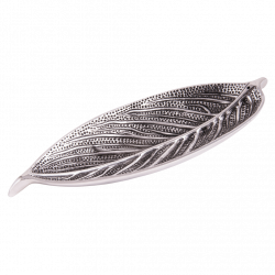Räucherstäbchenhalter Blatt, silber