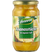 Bio Ananasstücke im eigenen Saft