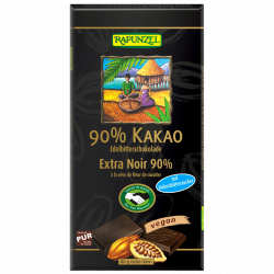 Bio Bitterschokolade 90% Kakao mit Kokosblütenzucker