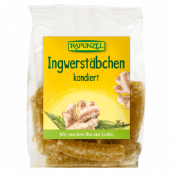 Bio Ingwerstäbchen kandiert