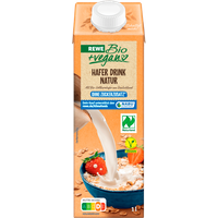 REWE Bio + vegan Hafer Drink ohne Zuckerzusatz 1l