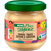 REWE Bio + vegan Streichcreme Paprika, Tomate, Zucchini & Aubergine 180g