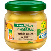 REWE Bio + vegan Aufstrich Mango-Papaya-Curry 180g