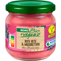 REWE Bio + vegan Streichcreme Rote Bete-Meerrettich 180g