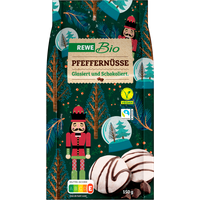REWE Bio Pfeffernüsse glasiert und schokoliert vegan 125g