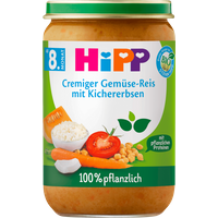 Hipp Bio Cremiger Gemüse Reis mit Kichererbsen vegan 220g
