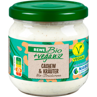 REWE Bio + vegan Streichcreme Cashew & Kräuter 180g