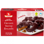 Weiss Lebkuchen Herzen Sterne Brezeln Zartbitter vegan 500g
