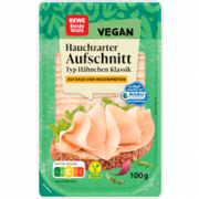REWE Beste Wahl Hauchzarter Aufschnitt Typ Hähnchen Klassik vegan 100g