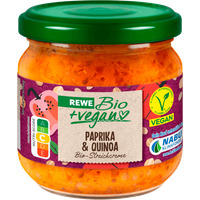 REWE Bio + vegan Streichcreme Paprika & Quinoa 180g