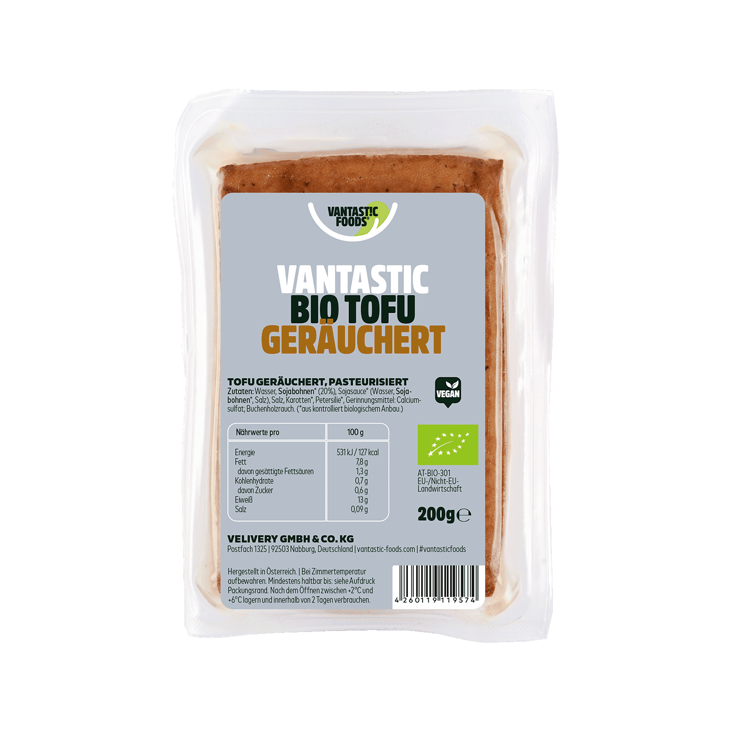 Bio Tofu Geräuchert, BIO, 200g