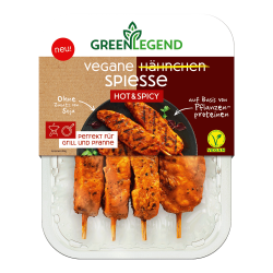 Vegane Hähnchen Spiesse Hot &amp, Spicy, 160g