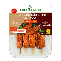 Vegane Hähnchen Spiesse Sweet Bbq, 160g