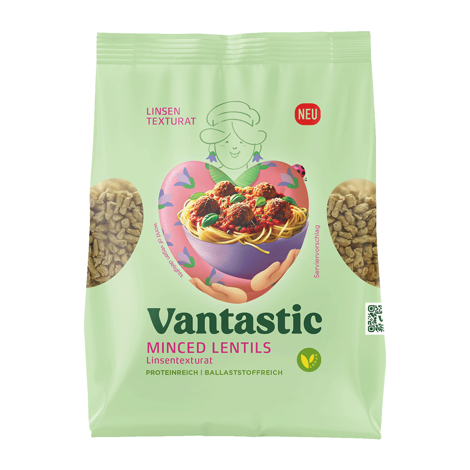 Minced Lentils, Linsentexturat, 100g