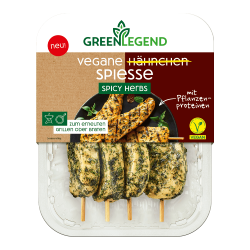 VEGANE HÄHNCHEN SPIESSE Spicy Herbs, 160g