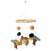 Mobile Löwe mit Holzring